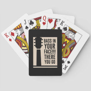 Guitar Music Bass In Your Face Poker Cards