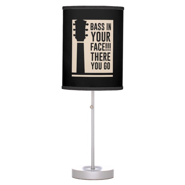 Guitar Music Bass In Your Face Table Lamp (Front)