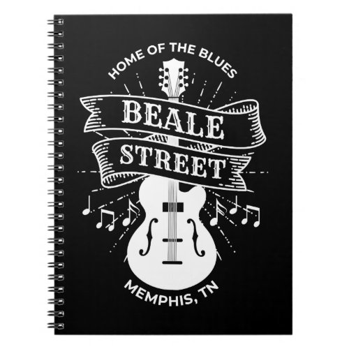 Guitar Music Beale Street Memphis Tennessee Home o Notebook