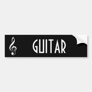 Guitar Music Bumper Sticker Gift