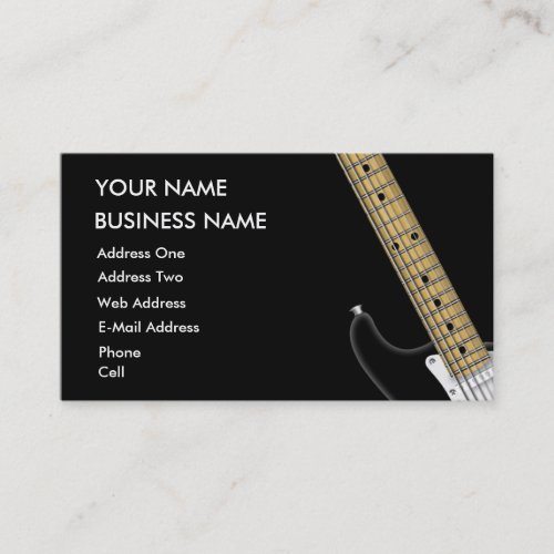 Guitar - Music Business Card