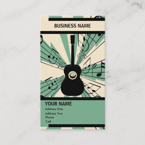 Guitar - Music Business Card