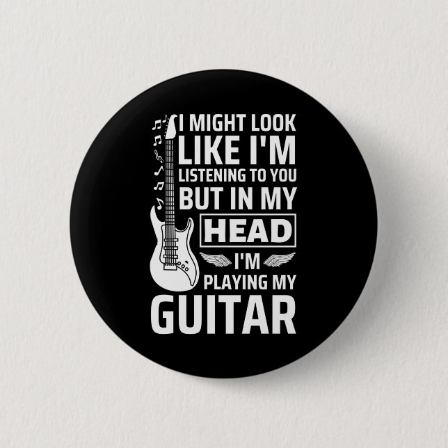 Guitar Music Button (Front)