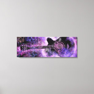 Guitar Music Canvas Print Purple - Painting