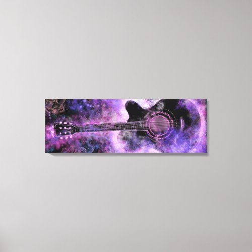 Guitar Music Canvas Print Purple _ Painting