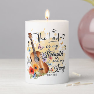 Guitar Music Christian Psalm Candles Decoration