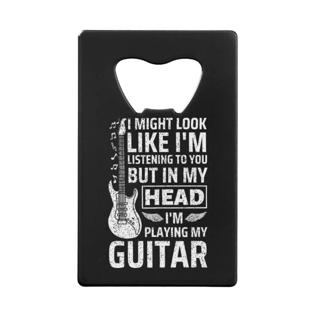 Guitar Music Credit Card Bottle Opener (Front)