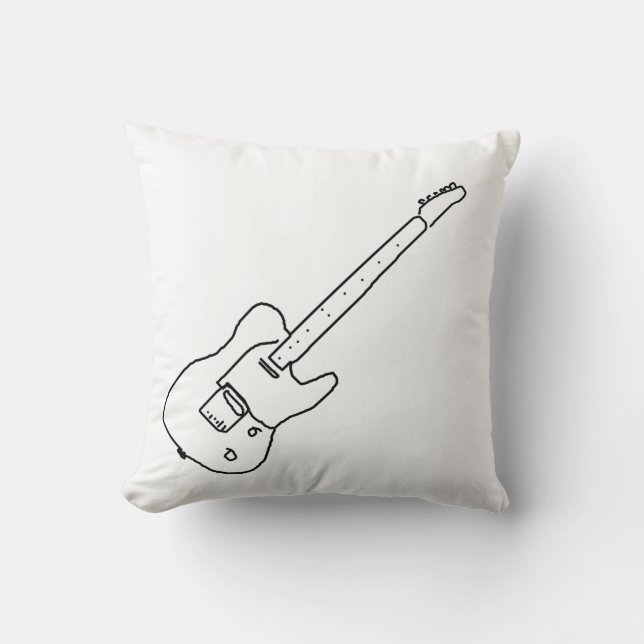 guitar music decor-idea throw pillow (Front)