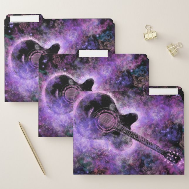 Guitar Music File Folder Purple (Set)