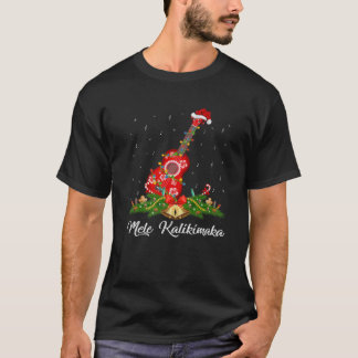 Guitar Music Hawaiian Ukulele Mele Kalikimaka Chri T-Shirt
