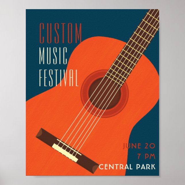 Guitar/Music illustration design Poster (Front)