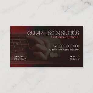 GUITAR Music Lessons Business Card