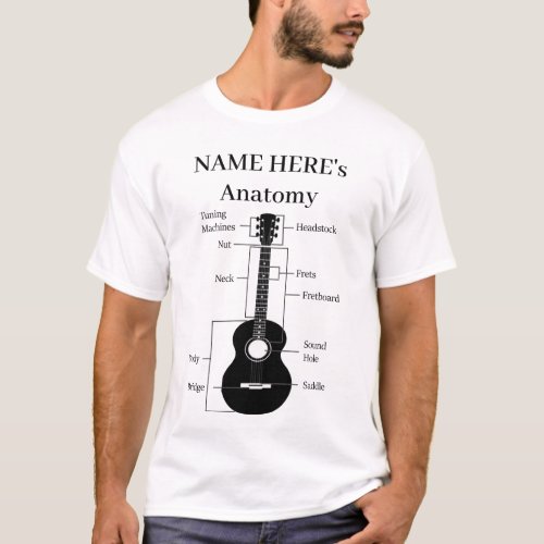 Guitar Music Lover Anatomy Of A Guitar  T_Shirt