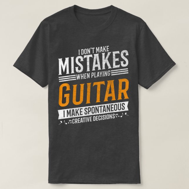 Guitar Music Lover Creative Guitar Player  T-Shirt (Design Front)