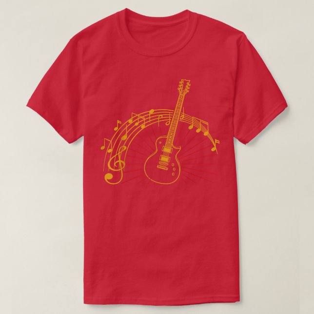 Guitar Music Lover Guitar  T-Shirt (Design Front)