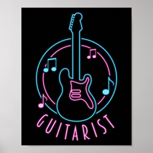 Guitar Music Lover Guitarist Poster