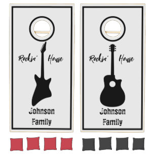 Guitar Music Loving Family Cornhole Set
