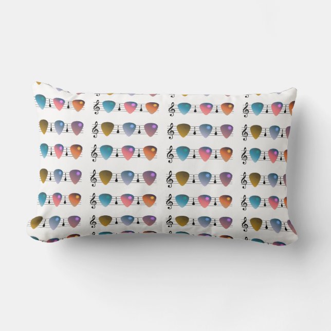 Guitar Music Lumbar Pillow (Front)