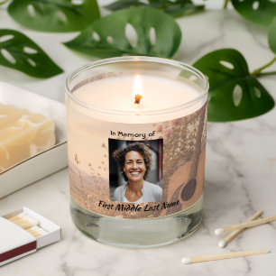 Guitar Music Memorial Prayer Card Photo Keepsake Scented Candle