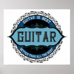 Guitar Music Note Circle Poster