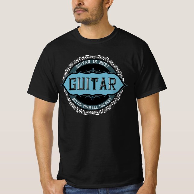 Guitar Music Note Circle T-Shirt (Front)