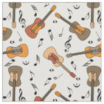 Guitar Music Notes Fabric 