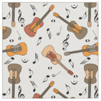 Guitar Music Notes Fabric 