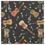 Guitar Music Notes Pattern Fabric