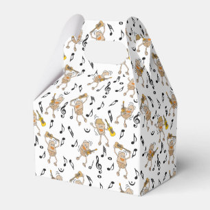 Guitar Music Notes Pattern Favor Boxes
