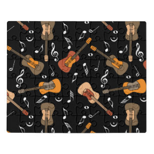 Guitar Music Notes Pattern Jigsaw Puzzle