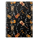 Guitar Music Notes Pattern Notebook