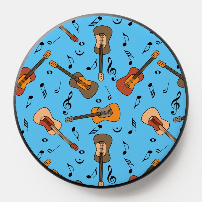 Guitar Music Notes Pattern PopSocket (Popsocket)