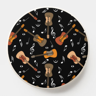 Guitar Music Notes Pattern PopSocket
