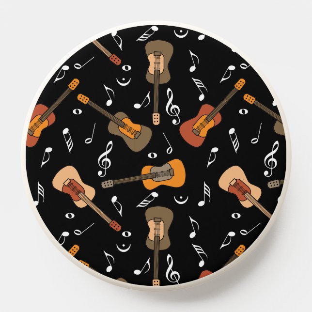 Guitar Music Notes Pattern PopSocket (Popsocket)