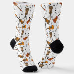Guitar Music Notes Pattern Socks
