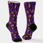 Guitar Music Notes Pattern Socks