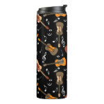 Guitar Music Notes Pattern Thermal Tumbler