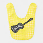 Guitar Music Notes Text Baby Bib