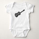 Guitar Music Notes Text Baby Bodysuit