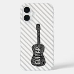 Guitar Music Notes Text Phone Case