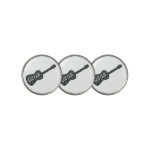 Guitar Music Notes Text Golf Ball Marker