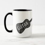 Guitar Music Notes Text Mug