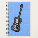 Guitar Music Notes Text Planner