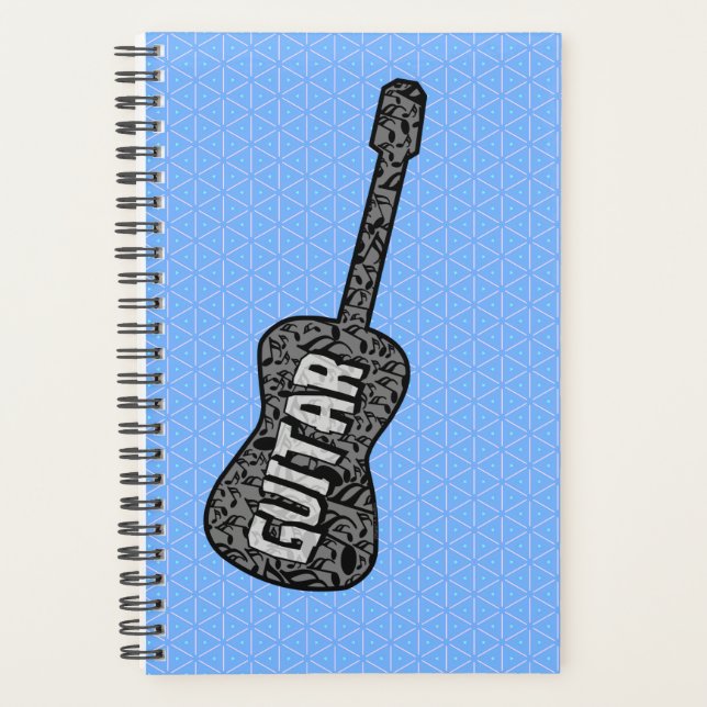 Guitar Music Notes Text Planner (Front)