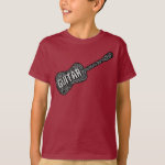 Guitar Music Notes Text T-Shirt