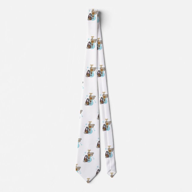 guitar music pattern neck tie (Front)