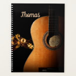 Guitar Music Personalized Planner<br><div class="desc">Ideal for a guitarist,  music student or music lover! Classic look planner. 

More musical theme planners,  as well as other themed planners in the shop... please,  take a look! :)</div>