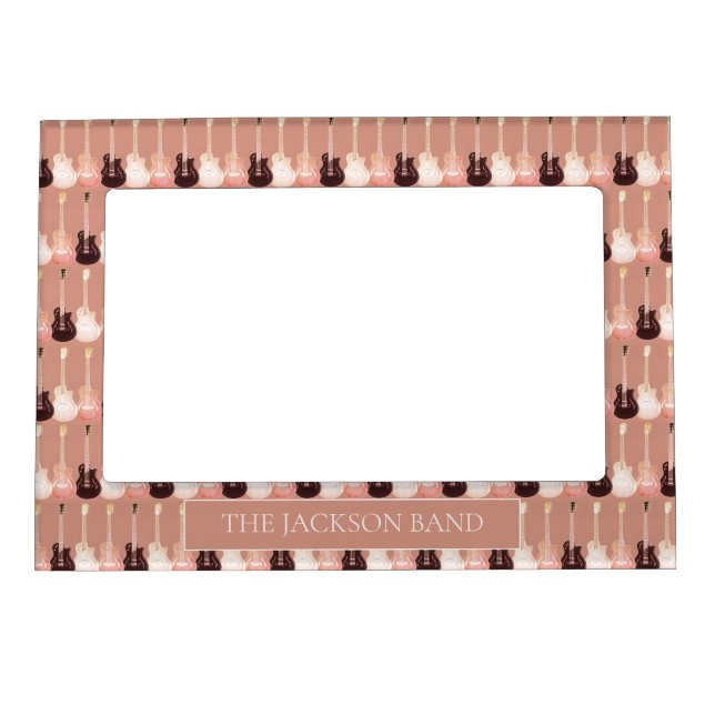 Guitar Music Personalized Rustic Magnetic Frame (Front)
