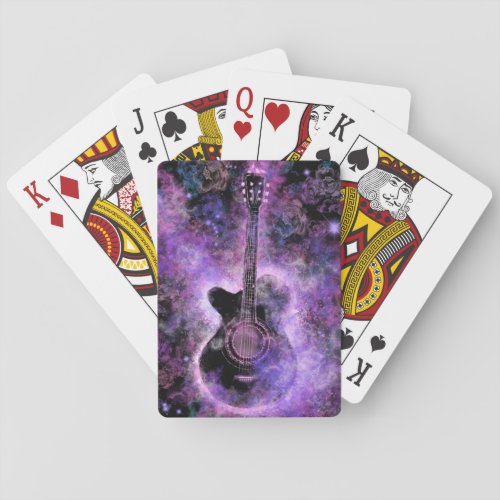 Guitar Music Playing Cards Magic Sounds