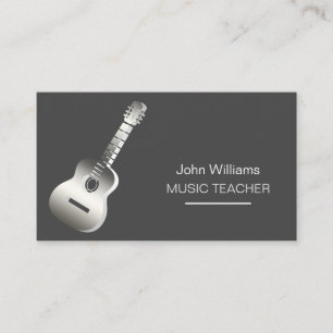 Guitar Music Teacher DJ Player Musician  Business Card